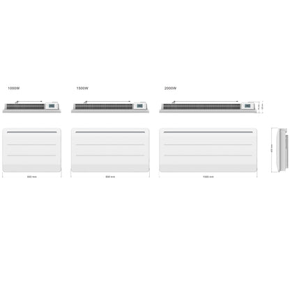 Radiateur électrique à inertie sèche FONTE écran LCD 1500W MAUNA