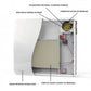 Radiateur électrique noir à inertie sèche bloc CERAMIQUE + facade VERRE écran LCD 1000W GLASS Norme NF